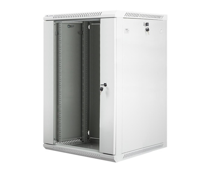 Szafa RACK LANBERG Szafa instalacyjna wisząca 19 18U 600X600mm szara (drzwi szklane) WF01-6618-10S